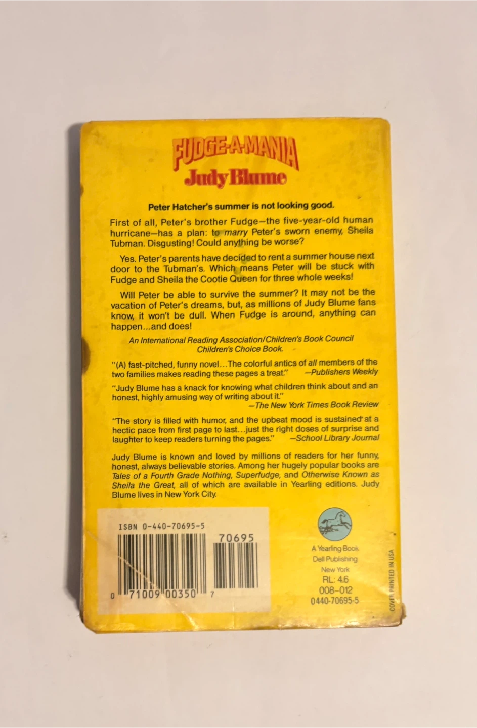 RETRO EDITION Fudge-a-Mania by Judy Blume - photo 2