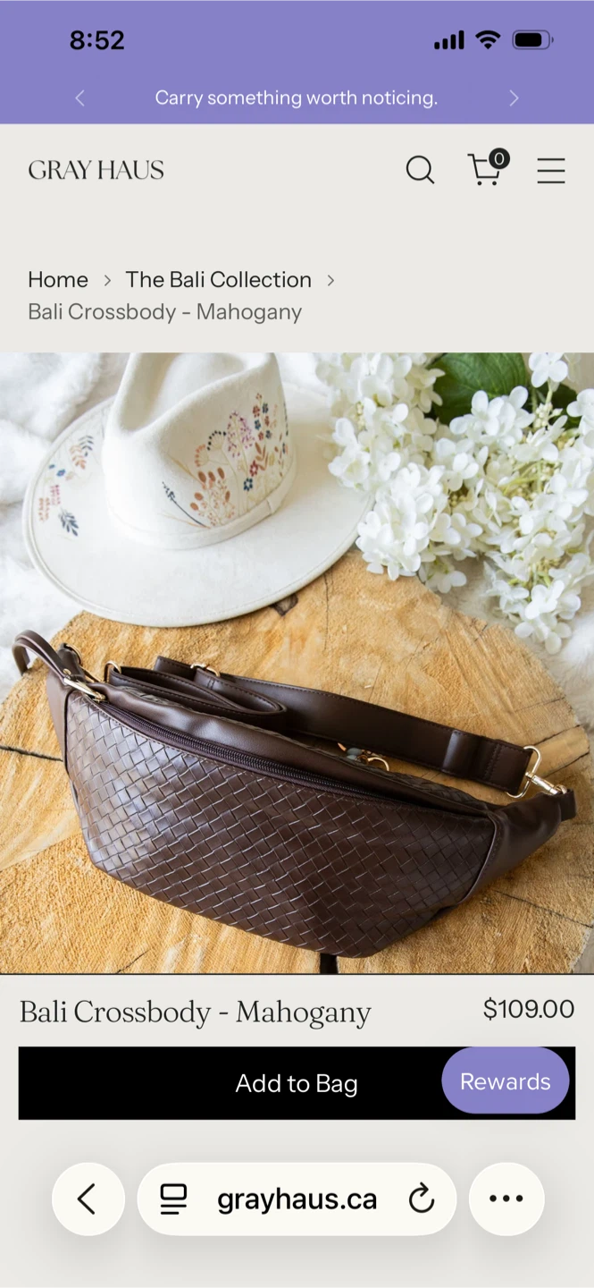 Gray Haus Bali Crossbody - Mahogany