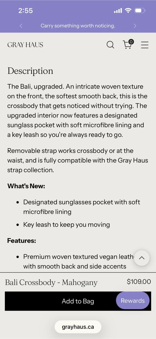 Gray Haus Bali Crossbody - Mahogany - photo 5