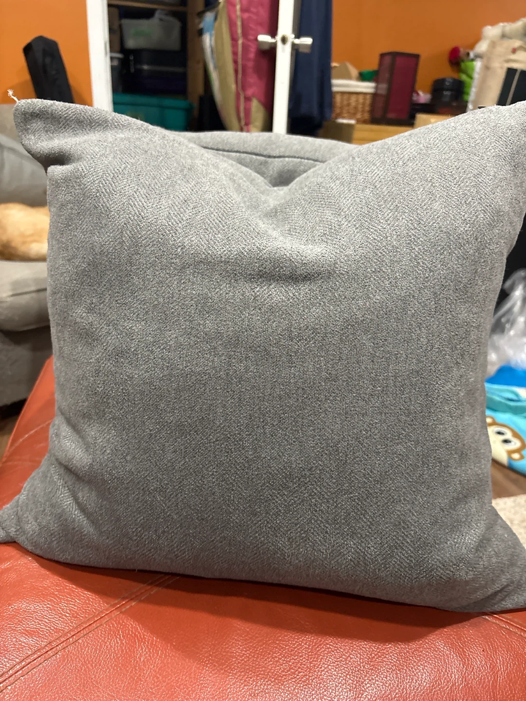 Grey Throw Pillows (Set of 2)