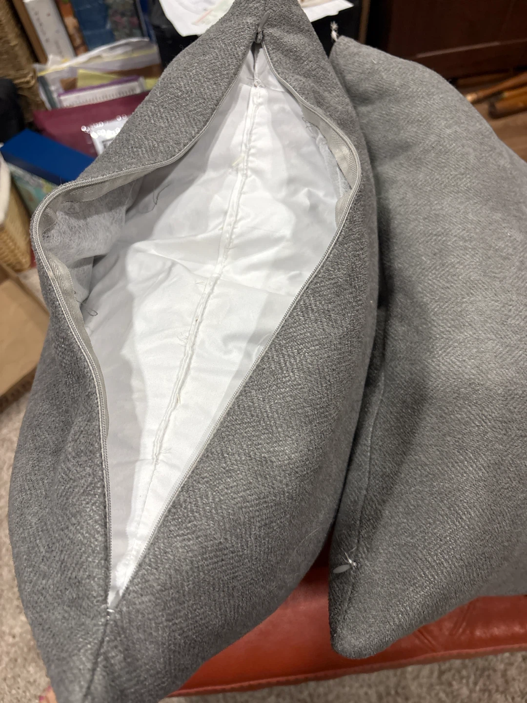 Grey Throw Pillows (Set of 2) - photo 4