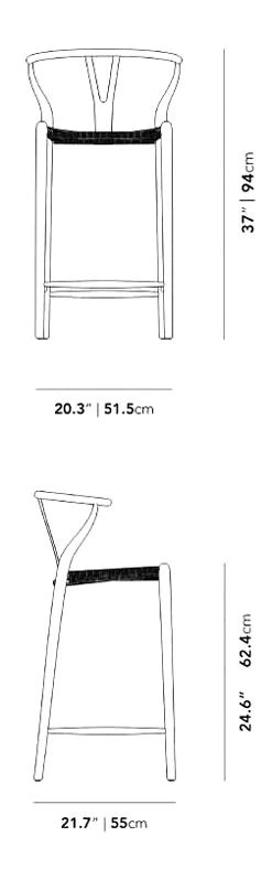 Wishbone Counter Stool - photo 2