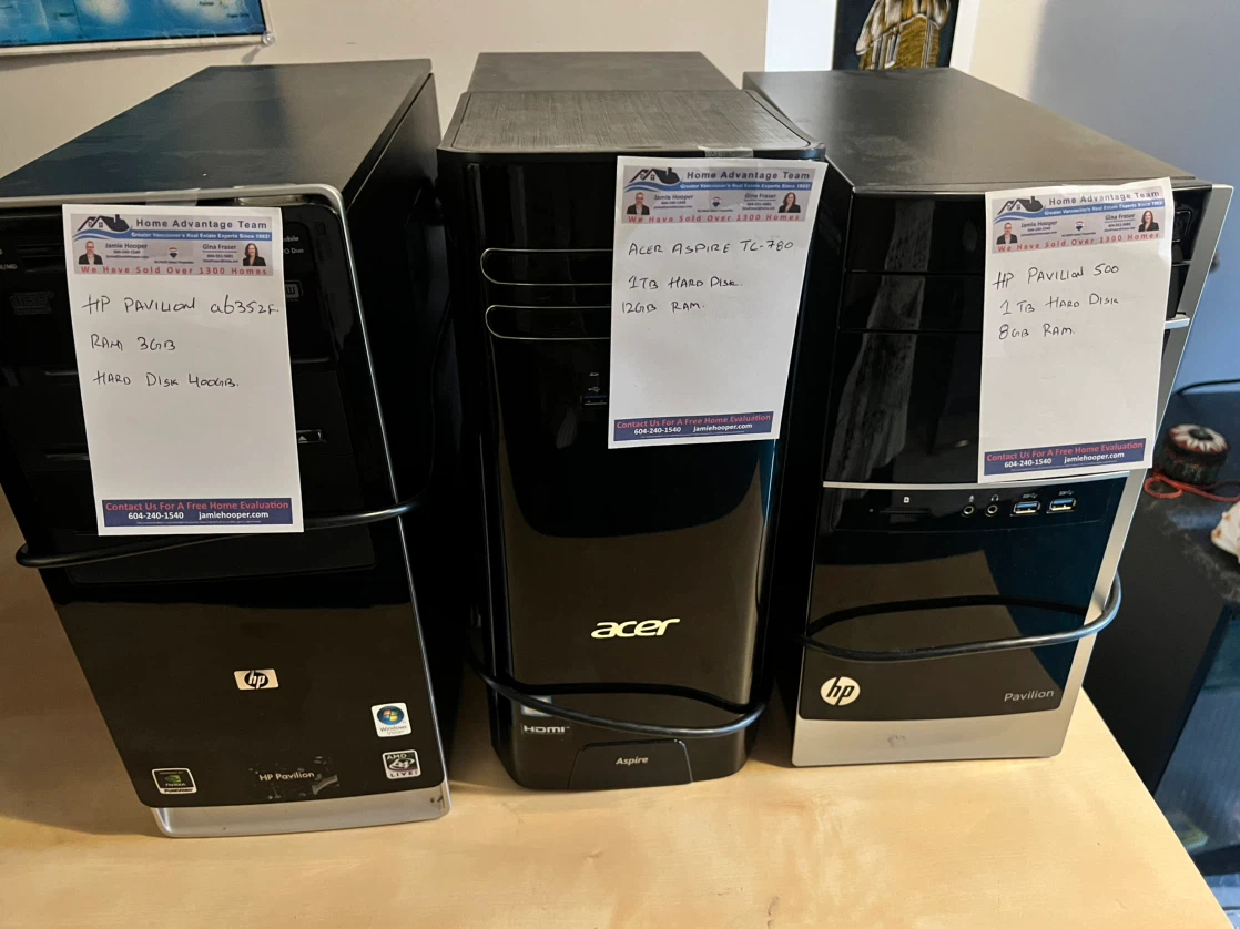 Selection of Desktop Computers and Monitors