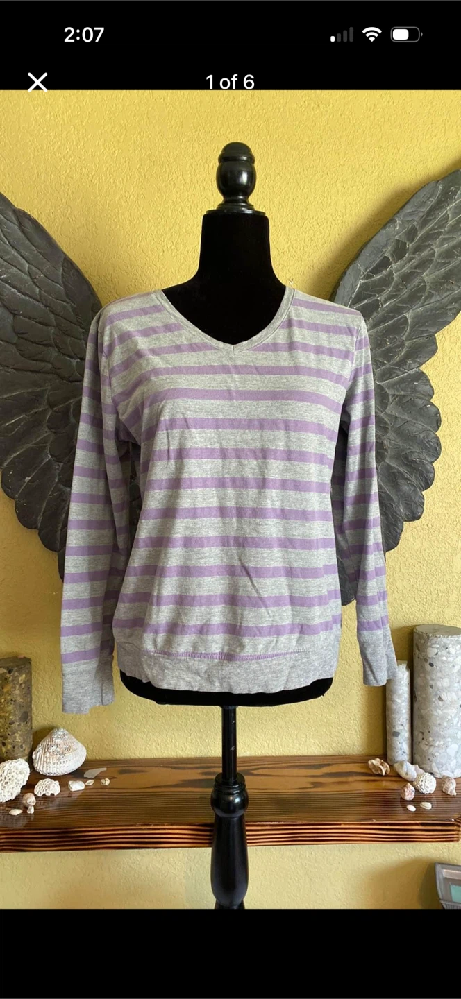 La Vie En Rose Striped Long-sleeve