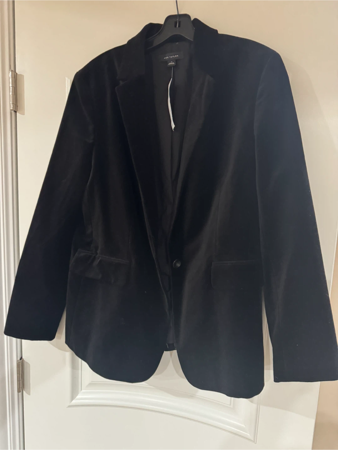 Ann Taylor Black Velvet Blazer Size 14 - photo 3