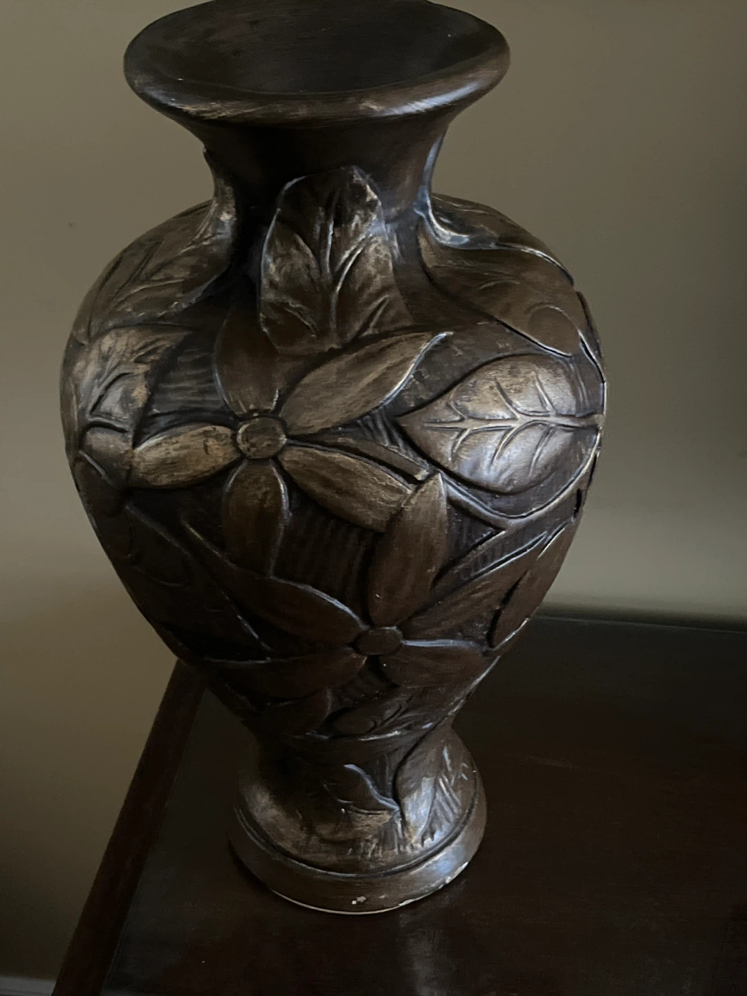 Massive 21.5" Antique-Style Statement Floor Vase (Bronze Finish) - photo 2