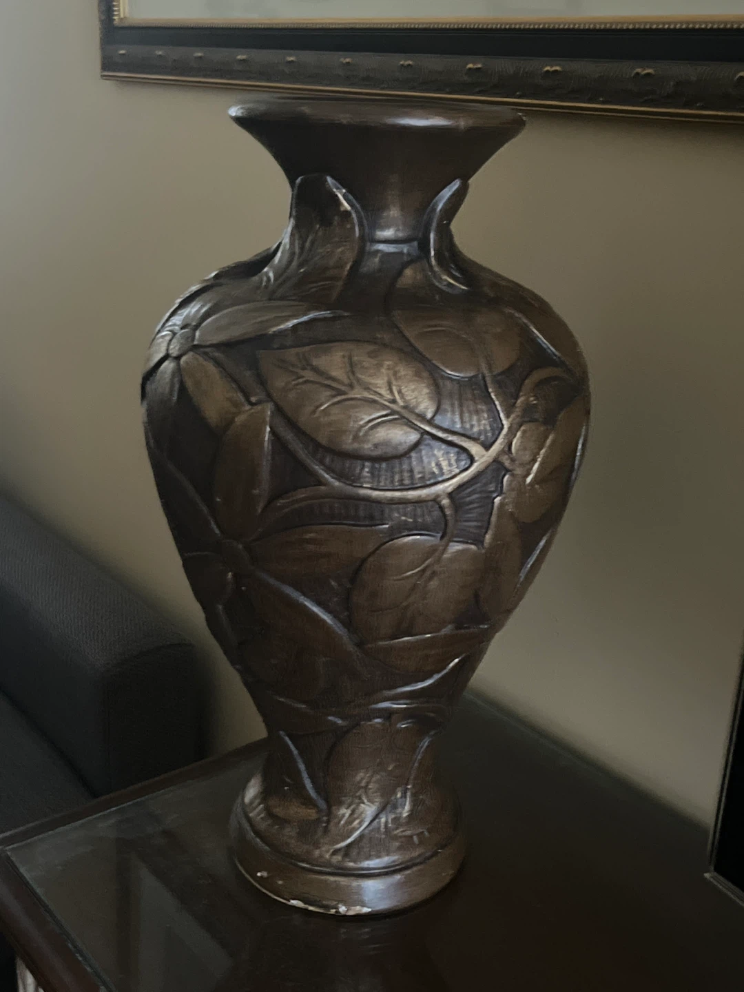 Massive 21.5" Antique-Style Statement Floor Vase (Bronze Finish) - photo 5