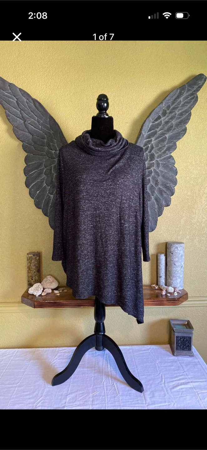 Chapter One Cowl Neck Slant Sweater