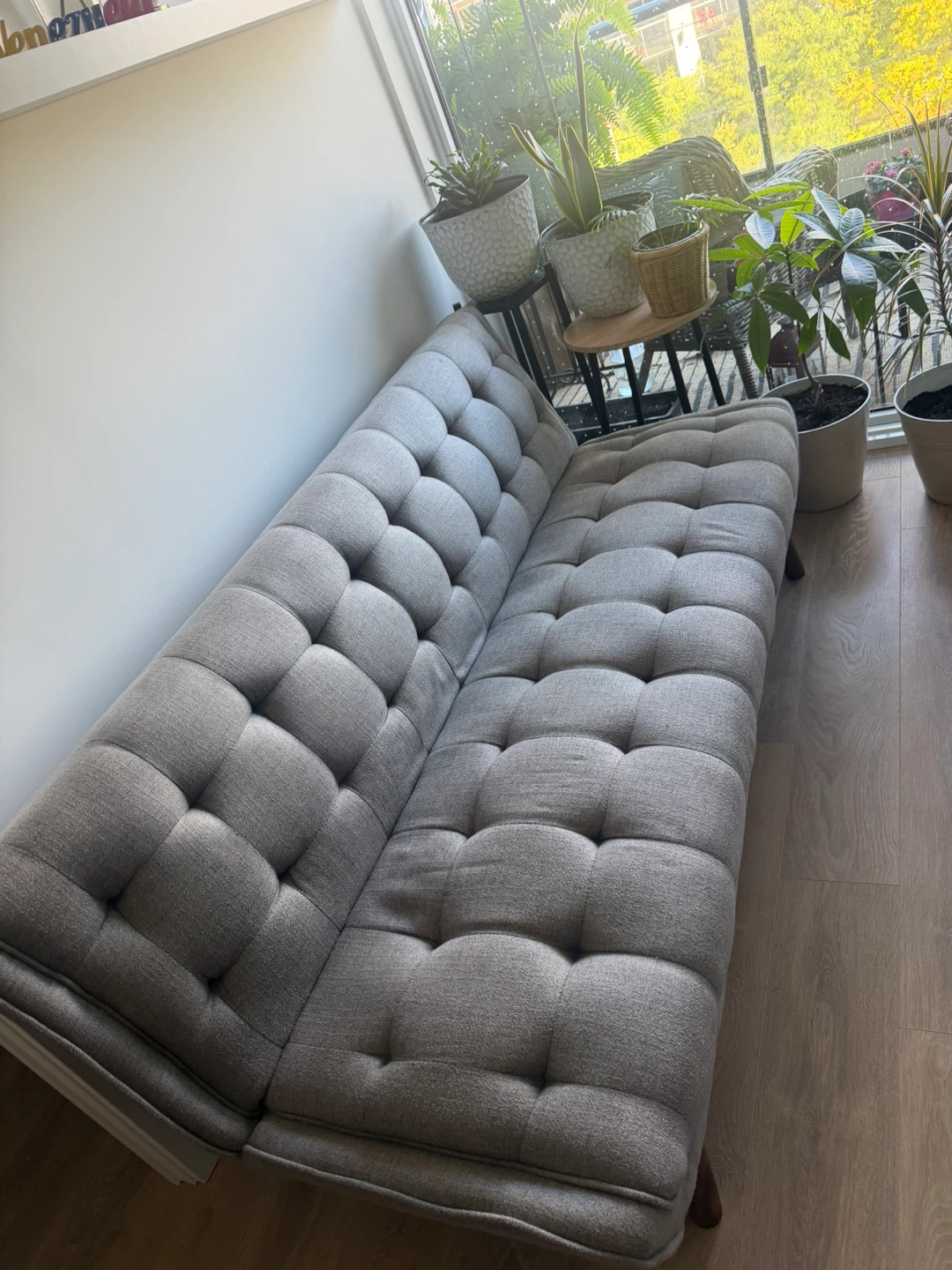 Grey Tufted Sofa