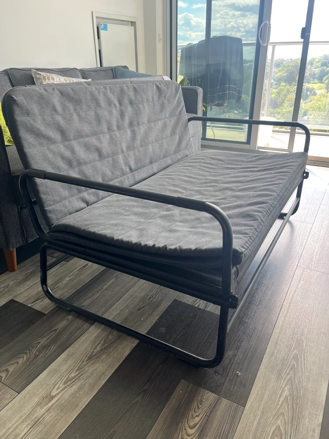 Convertible Grey Sofa Bed - photo 2