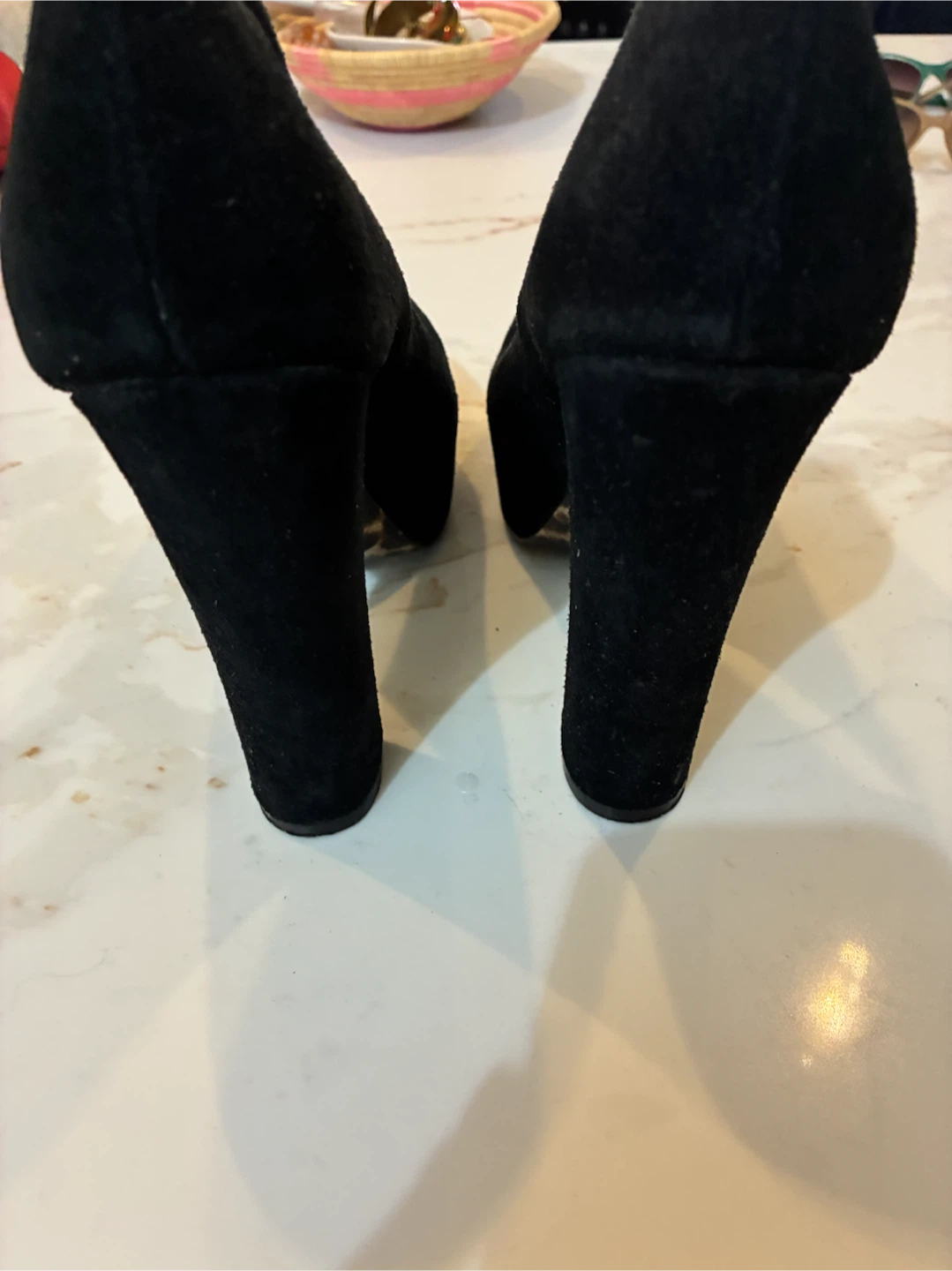 Betsy Johnson Sophia Black Suede Platform Pumps 8.5M - photo 3