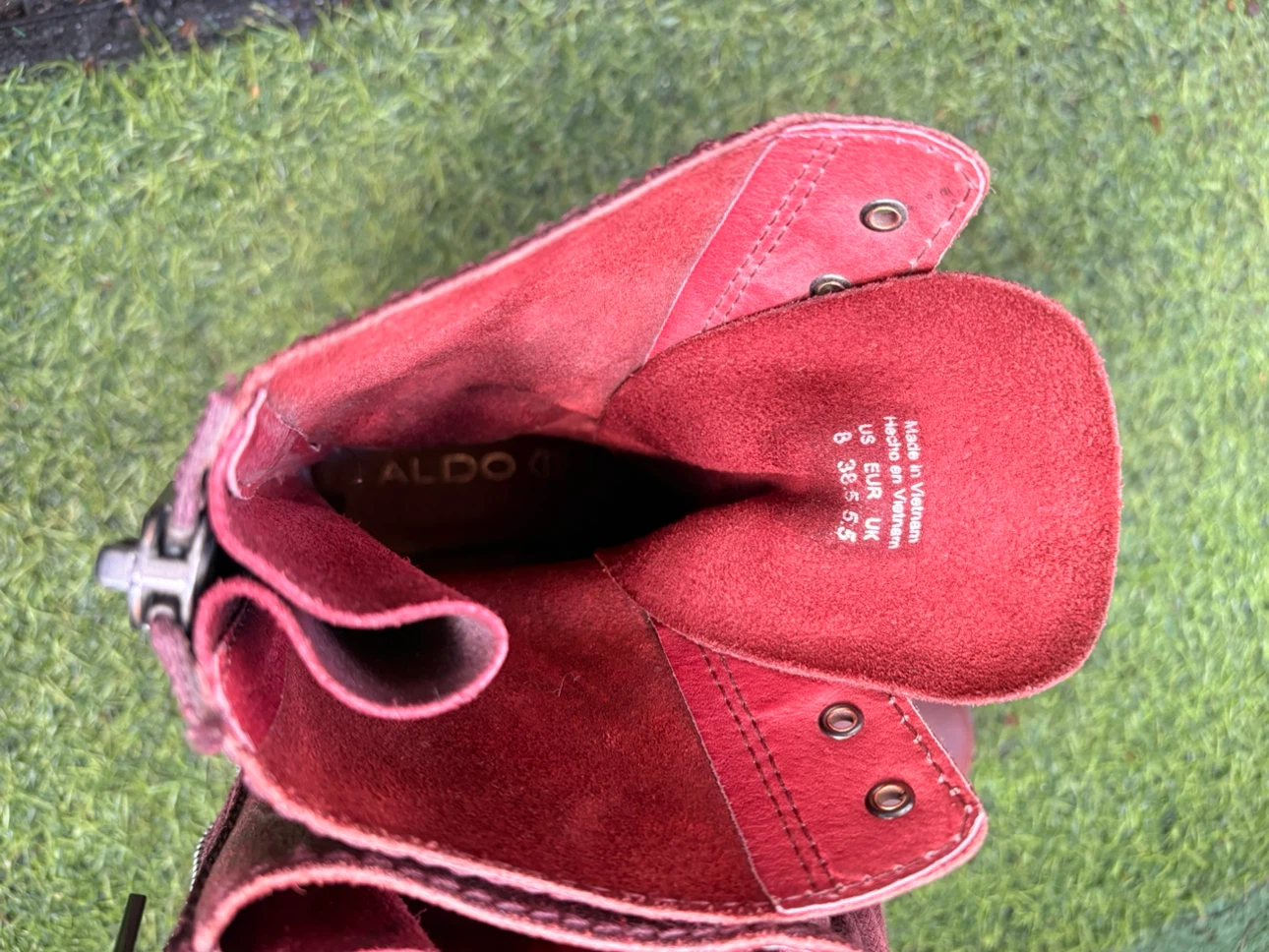 ALDO Burgundy Lace-up Boots - photo 3