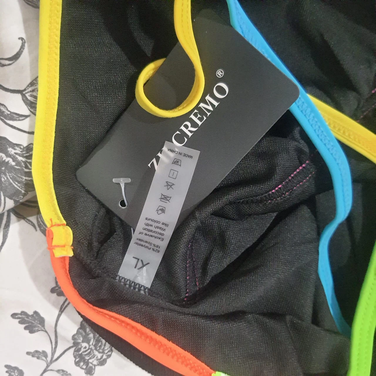 POPVIl One-Piece Swimsuit - Black with Neon Trim - photo 3