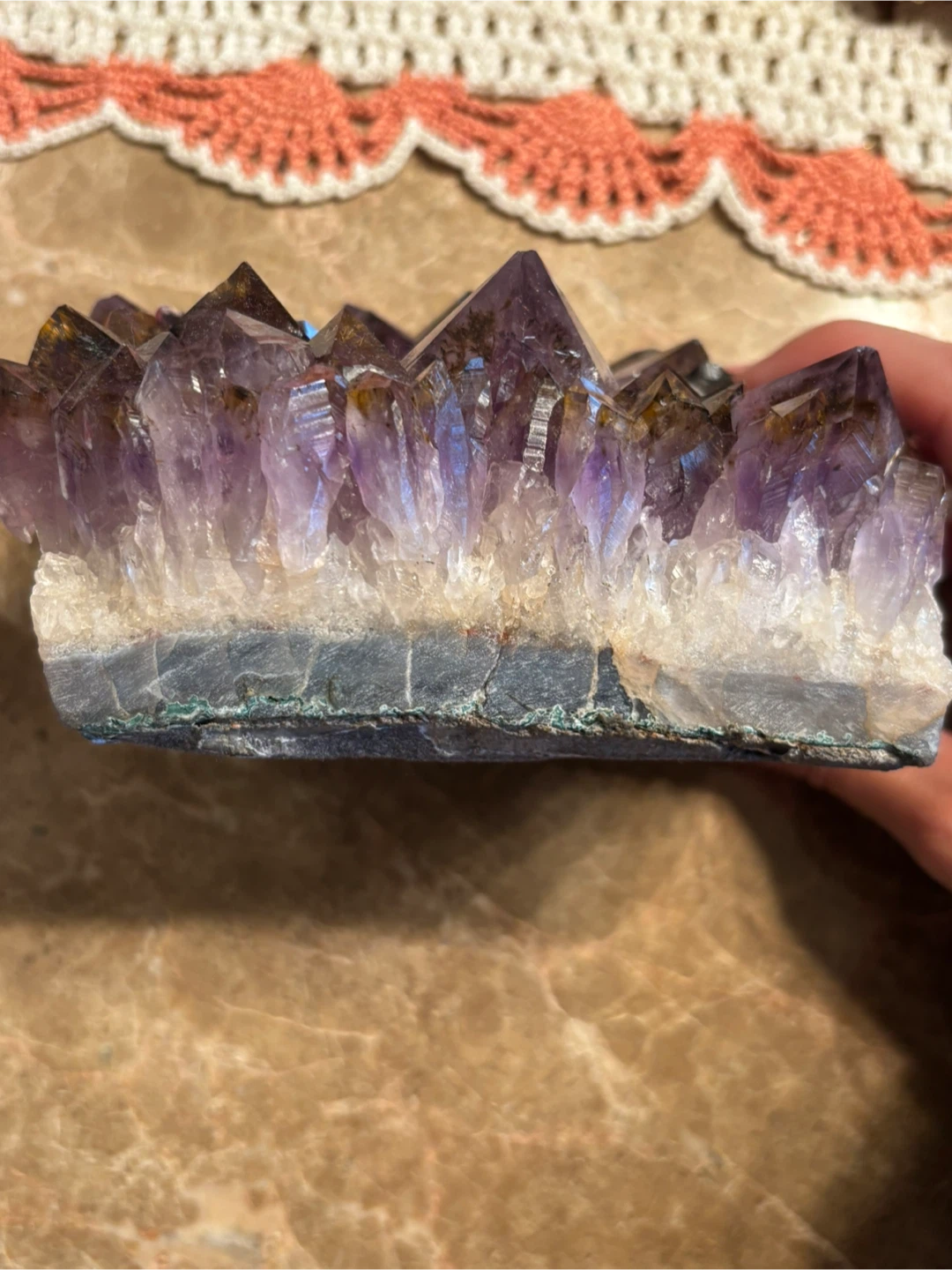 Natural amethyst candle holder - photo 2