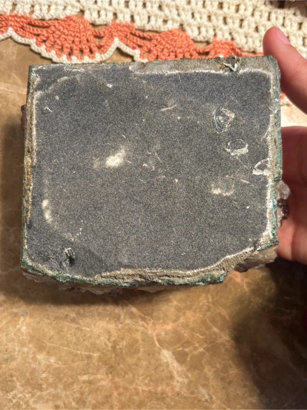 Natural amethyst candle holder - photo 3