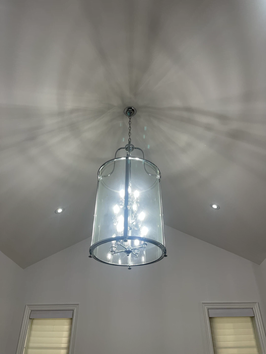 Set of 3 Glass Cylinder Pendant Lights - photo 2