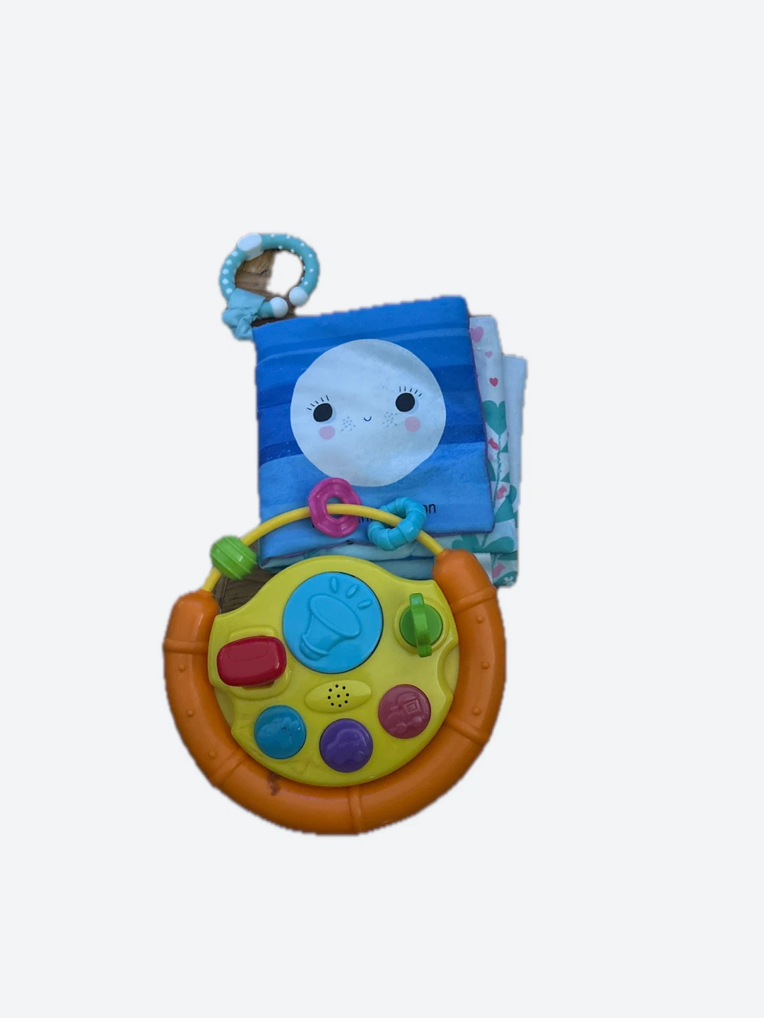 Baby Steering Wheel Toy and Soft Book Set