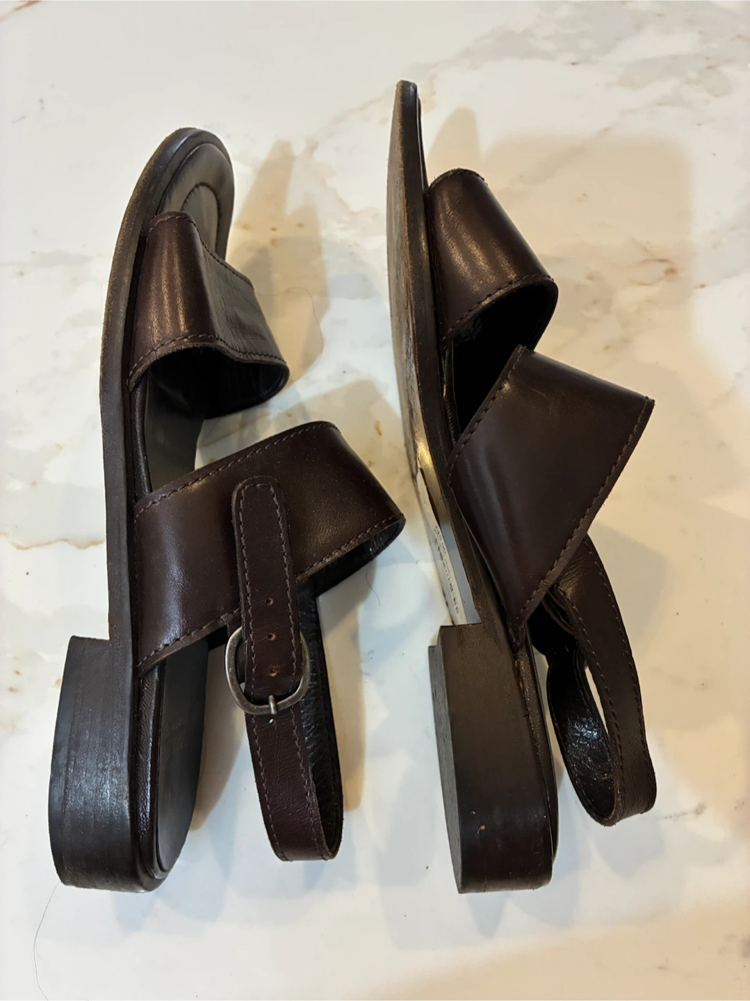 Varda Italian Leather Platform Sandals – Size 10 - photo 2