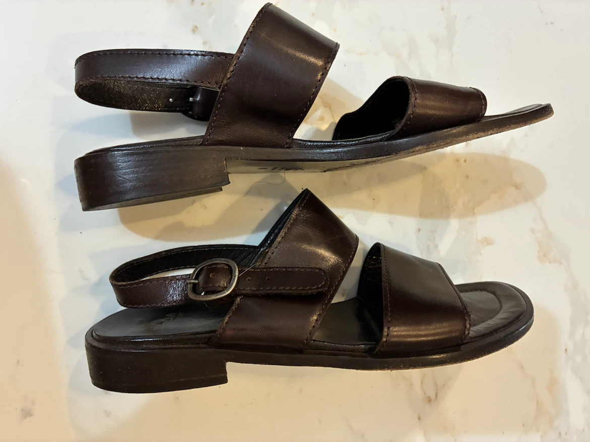 Varda Italian Leather Platform Sandals – Size 10 - photo 3