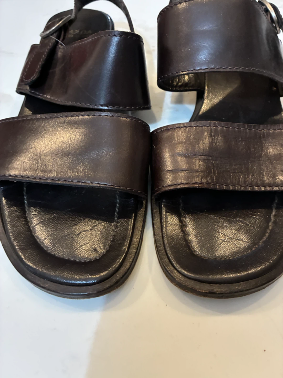 Varda Italian Leather Platform Sandals – Size 10 - photo 4