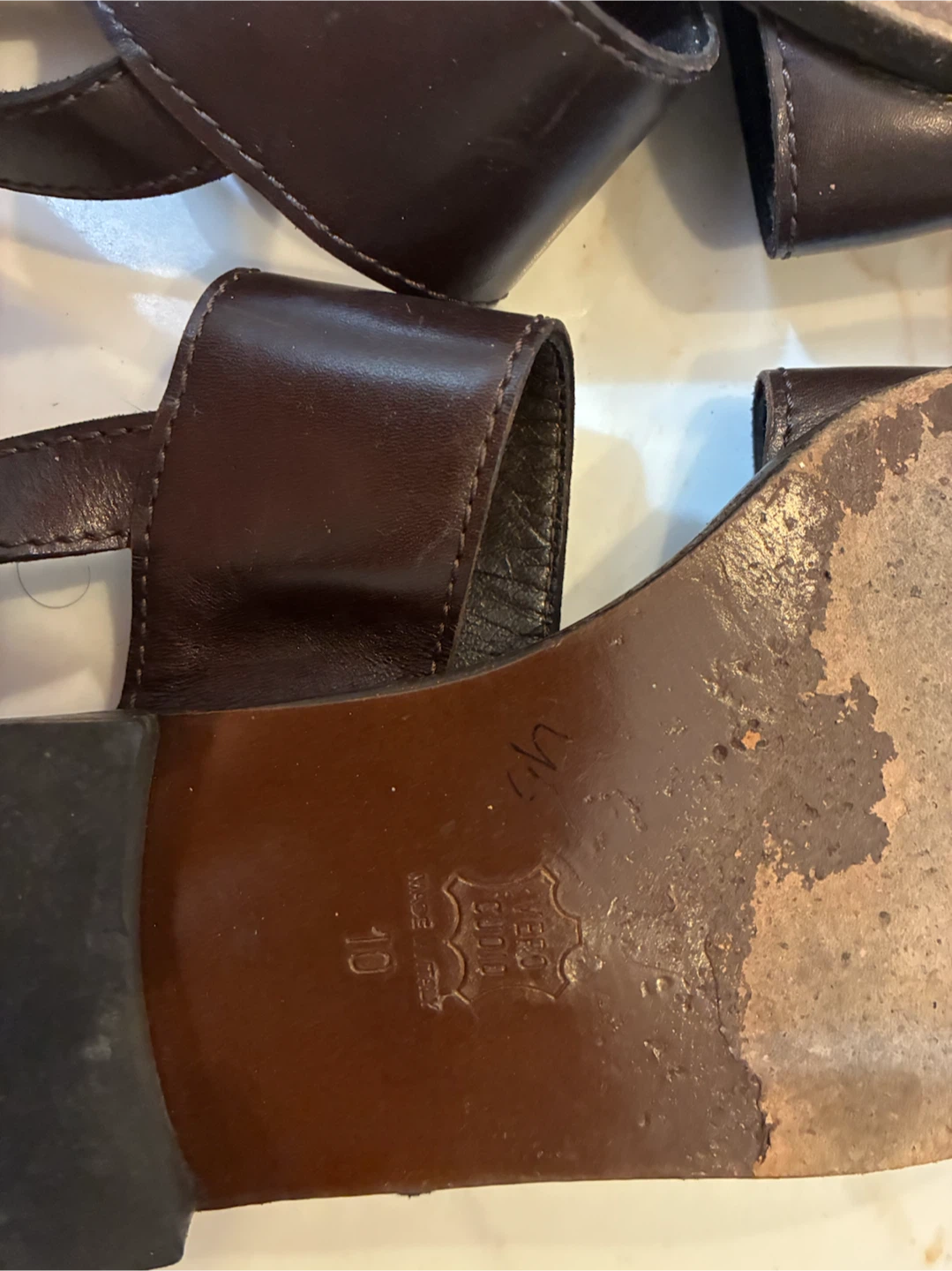 Varda Italian Leather Platform Sandals – Size 10 - photo 5
