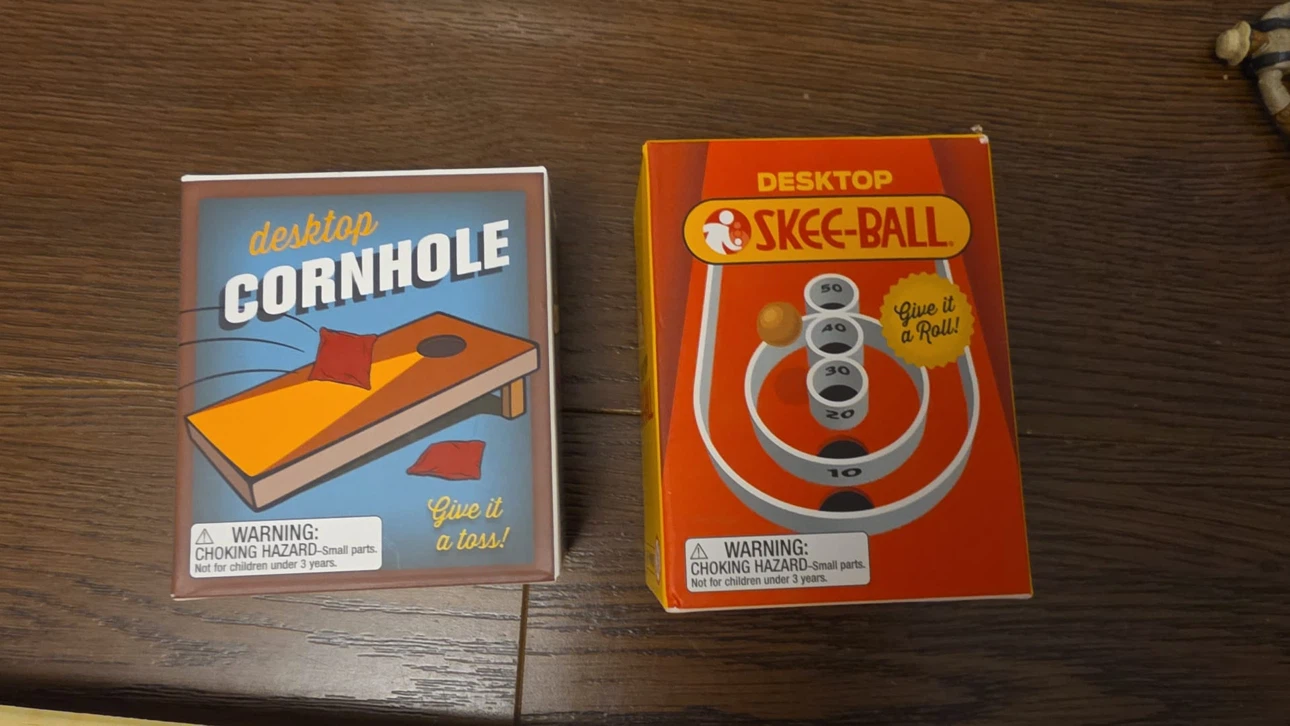 Desktop Cornhole, Skee-Ball and Ping Pong Games