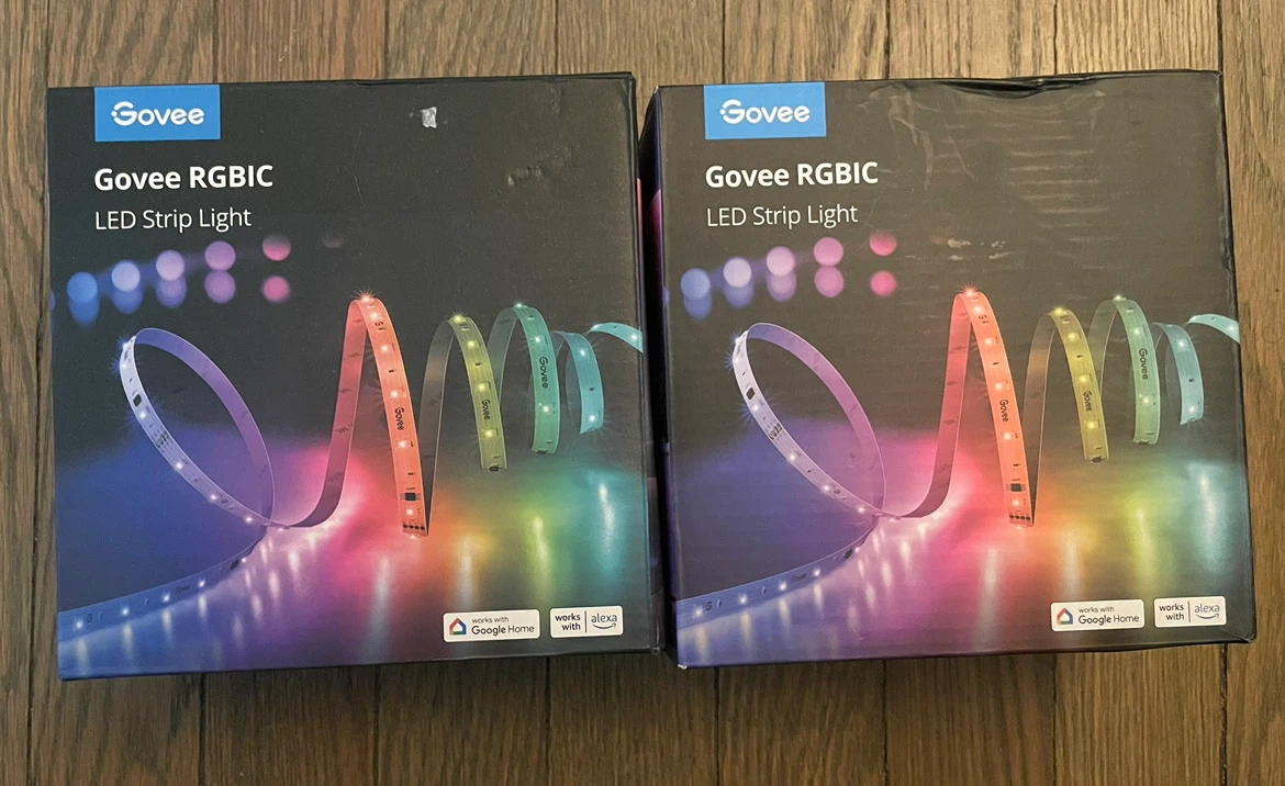 Govee 100ft RGBIC LED Strip Lights Google/Alexa Compatible