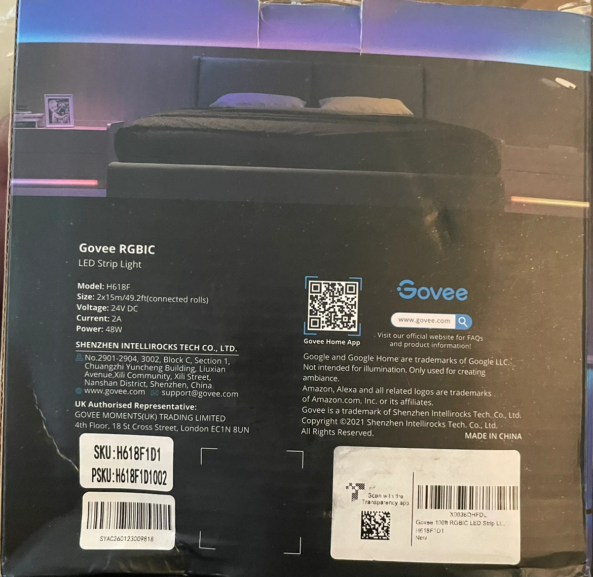 Govee 100ft RGBIC LED Strip Lights Google/Alexa Compatible - photo 3