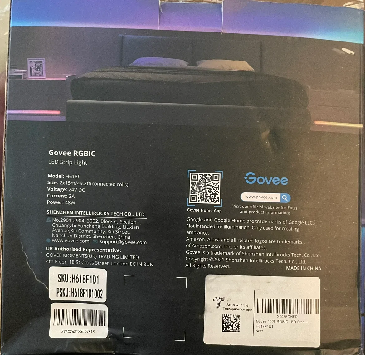 Govee 100ft RGBIC LED Strip Lights Google/Alexa Compatible - photo 3