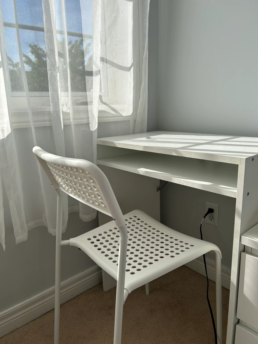 IKEA Wall-mounted drop-leaf desk and chair