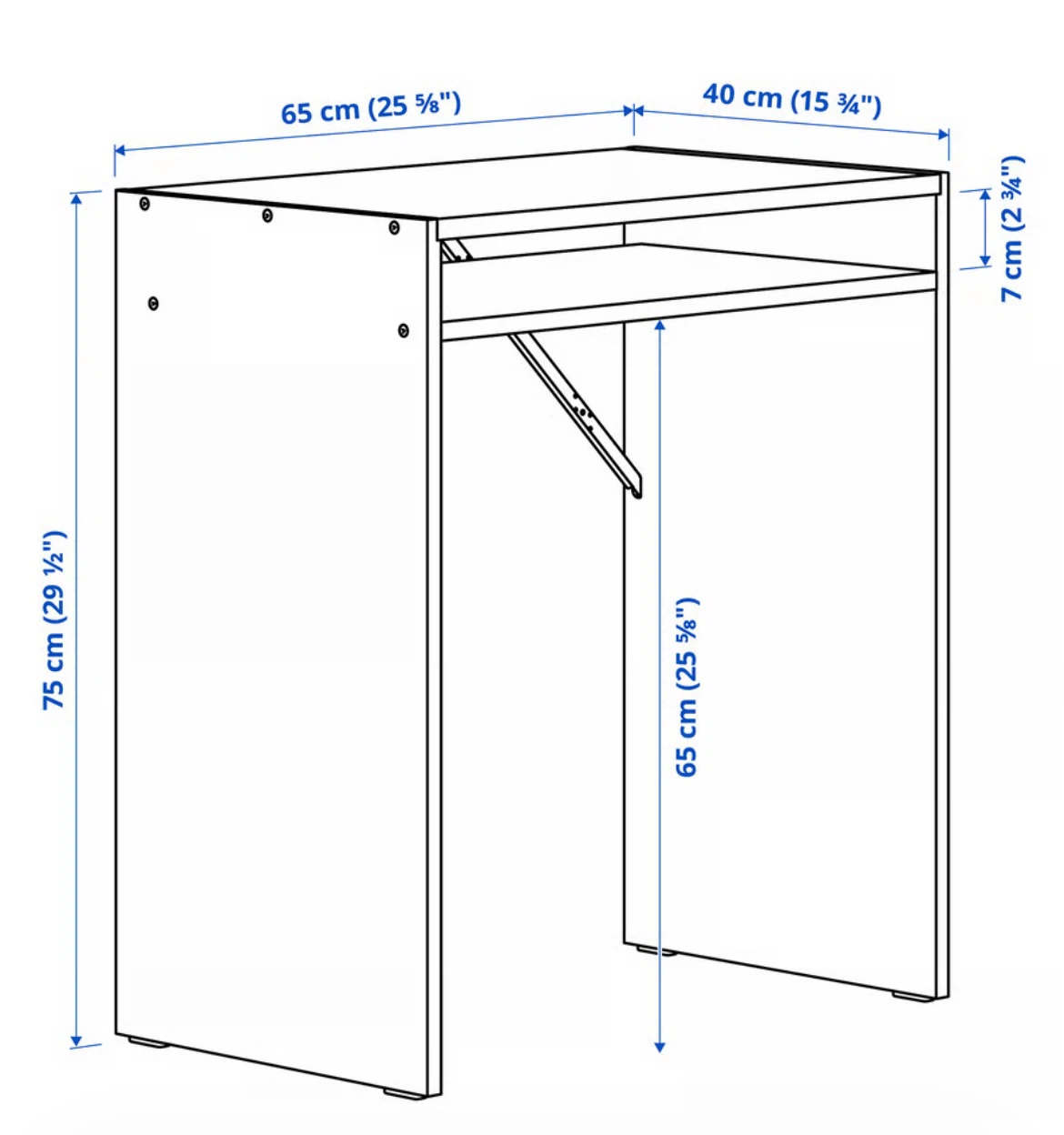 IKEA Wall-mounted drop-leaf desk and chair - photo 5