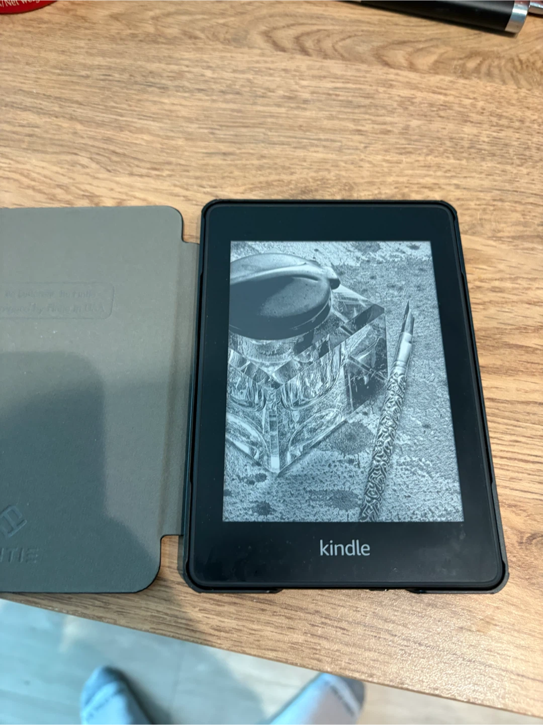 Amazon Kindle Paperwhite e-reader with case