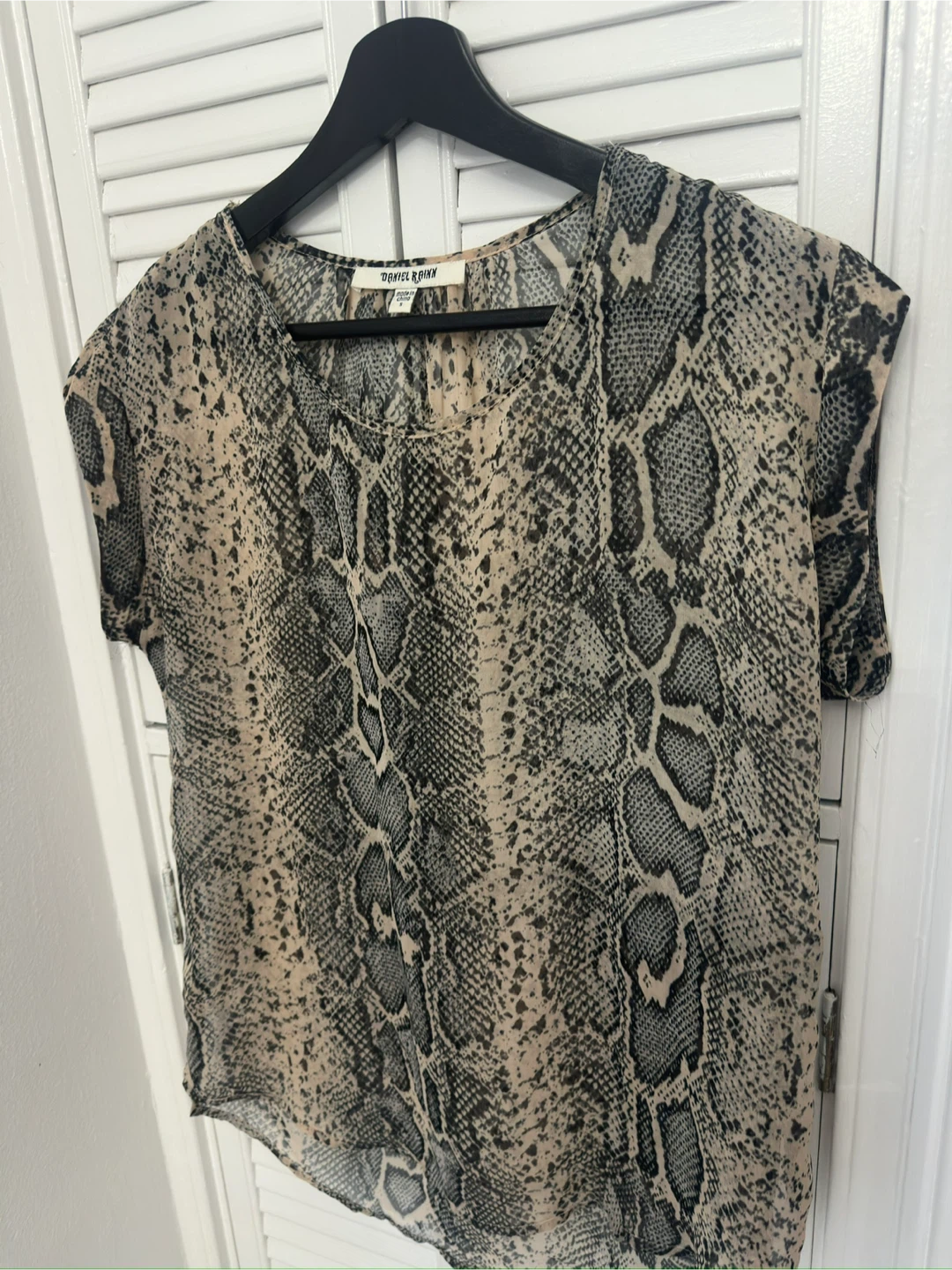 y2k Daniel Rainn snakeskin print blouse - photo 2