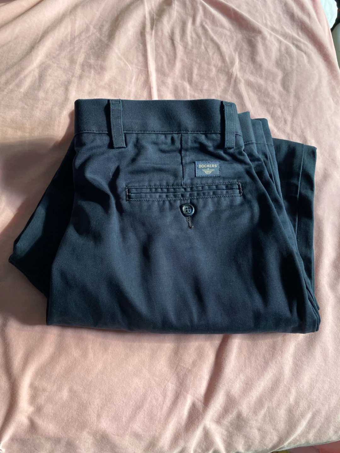 Dockers Navy Blue Pleated Pants