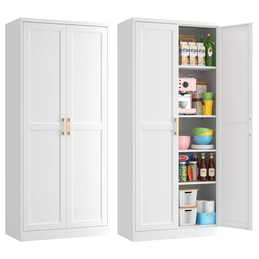 Kitchen Pantry Cabinet, Storage Cabinet with Doors