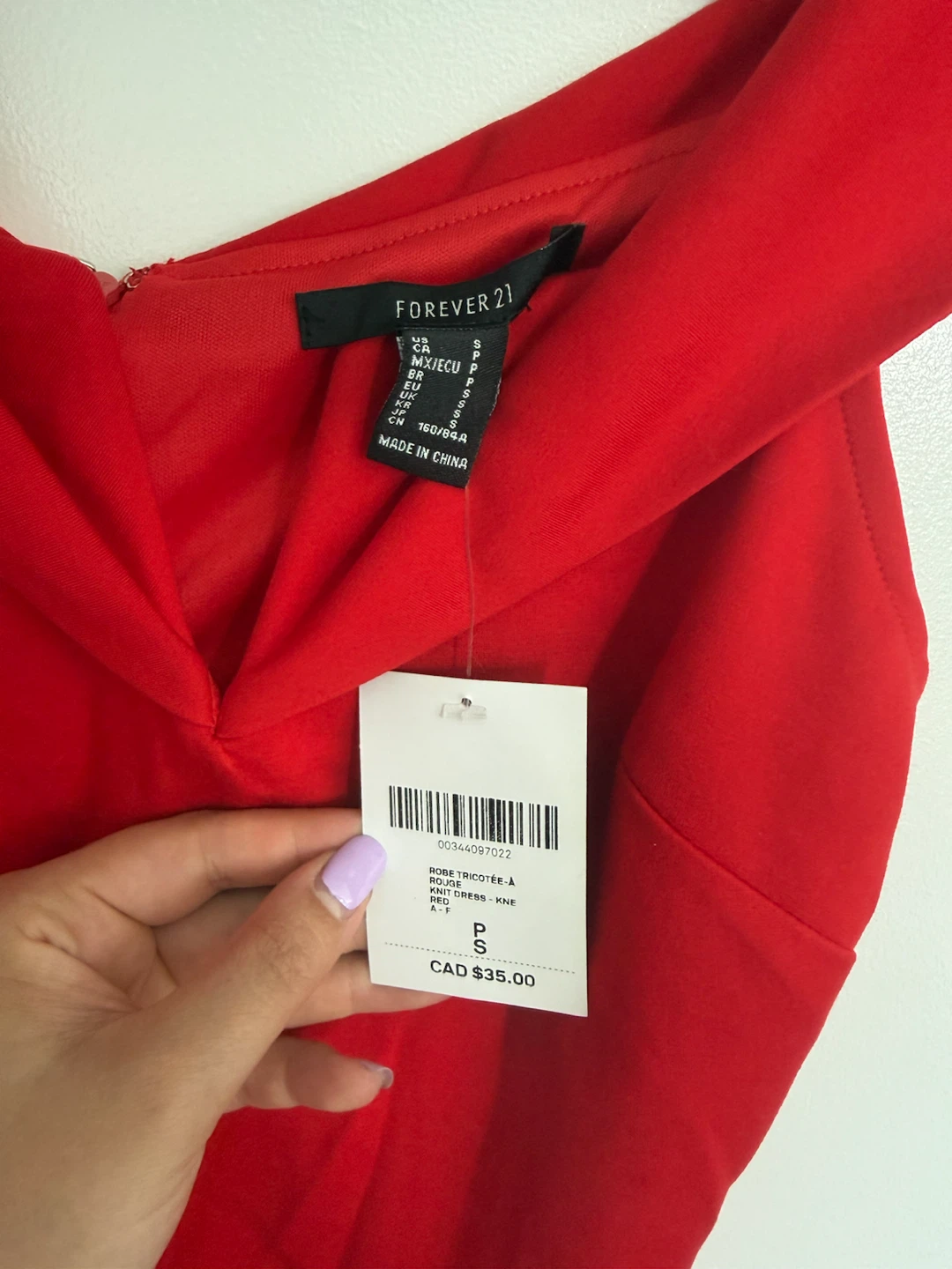 NEW Forever 21 Red Off-the-Shoulder Dress - Size S - photo 3