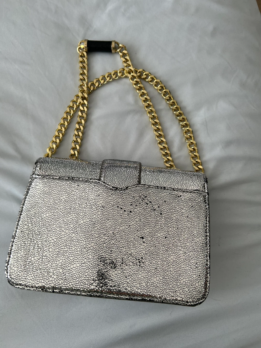 Ivanka Trump Silver Textured Shoulder Bag - photo 2