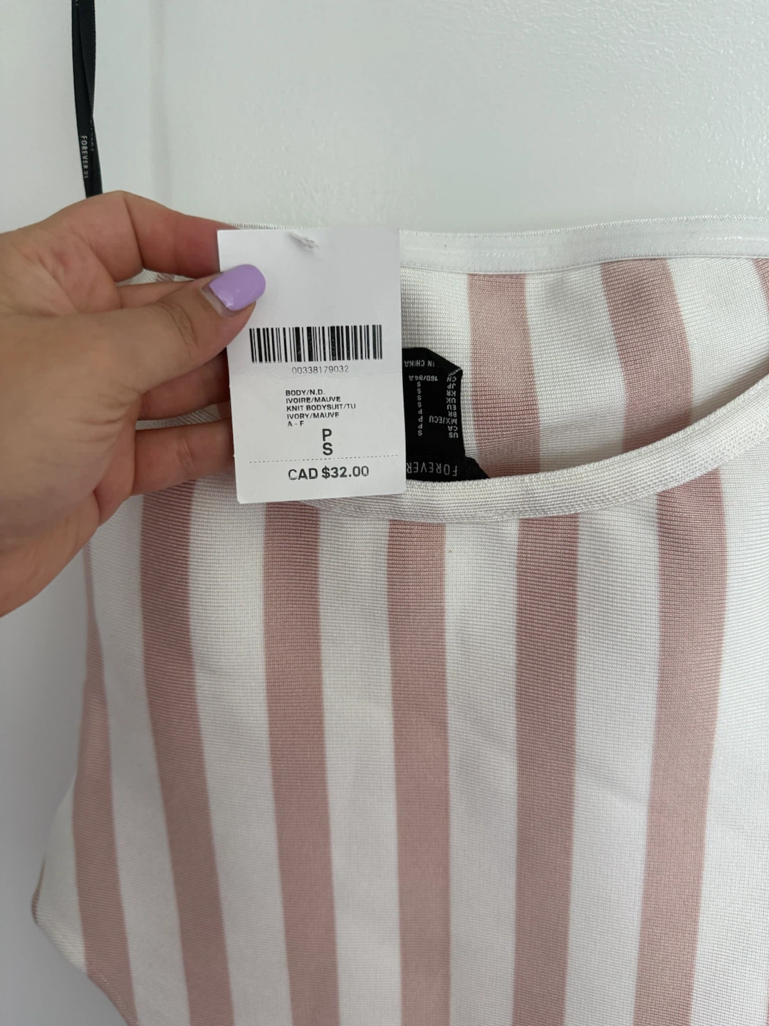 NEW Forever 21 Striped Strapless Bodysuit - Size S - photo 3