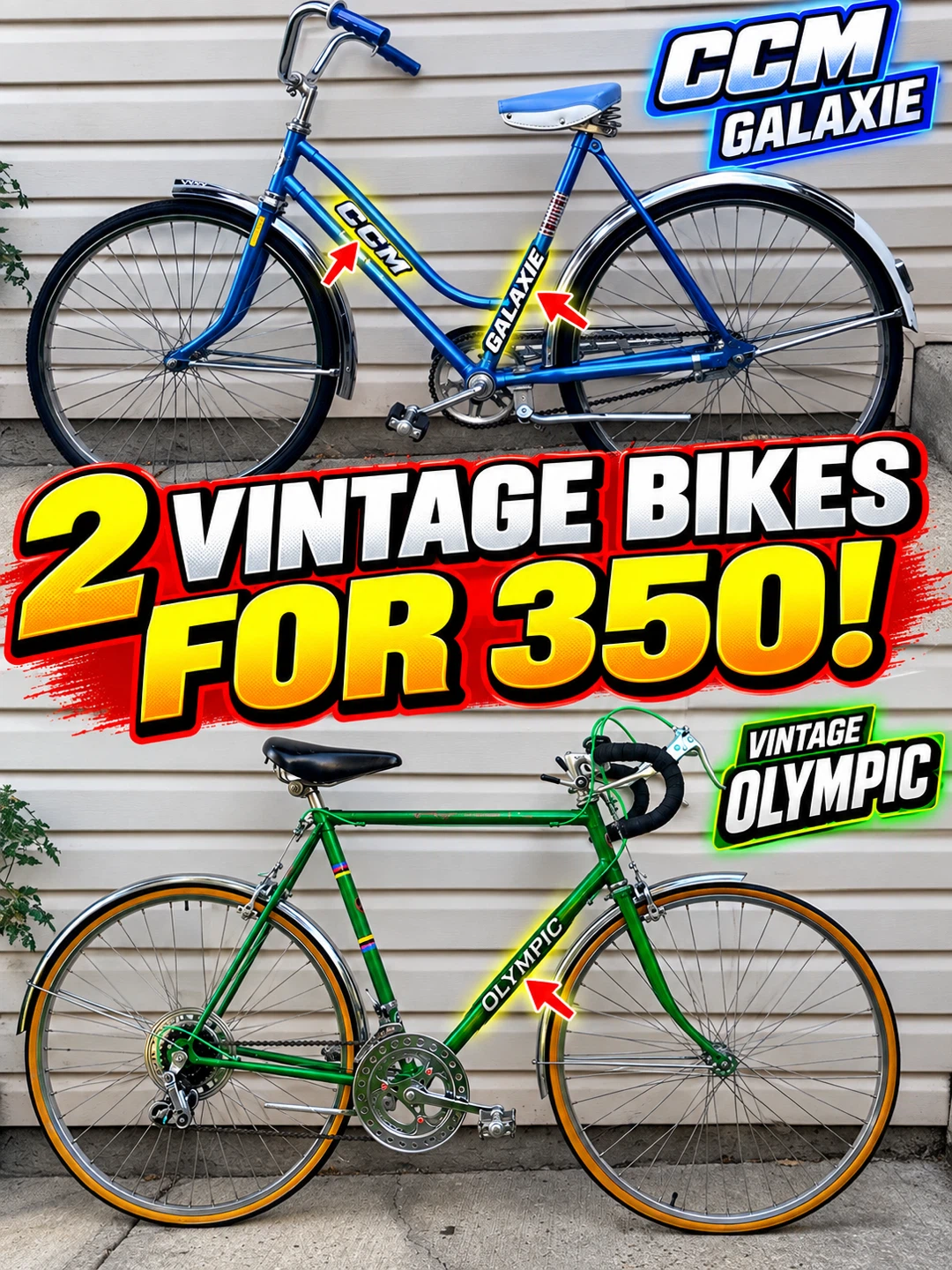 2 VINTAGE BIKES FOR $350!