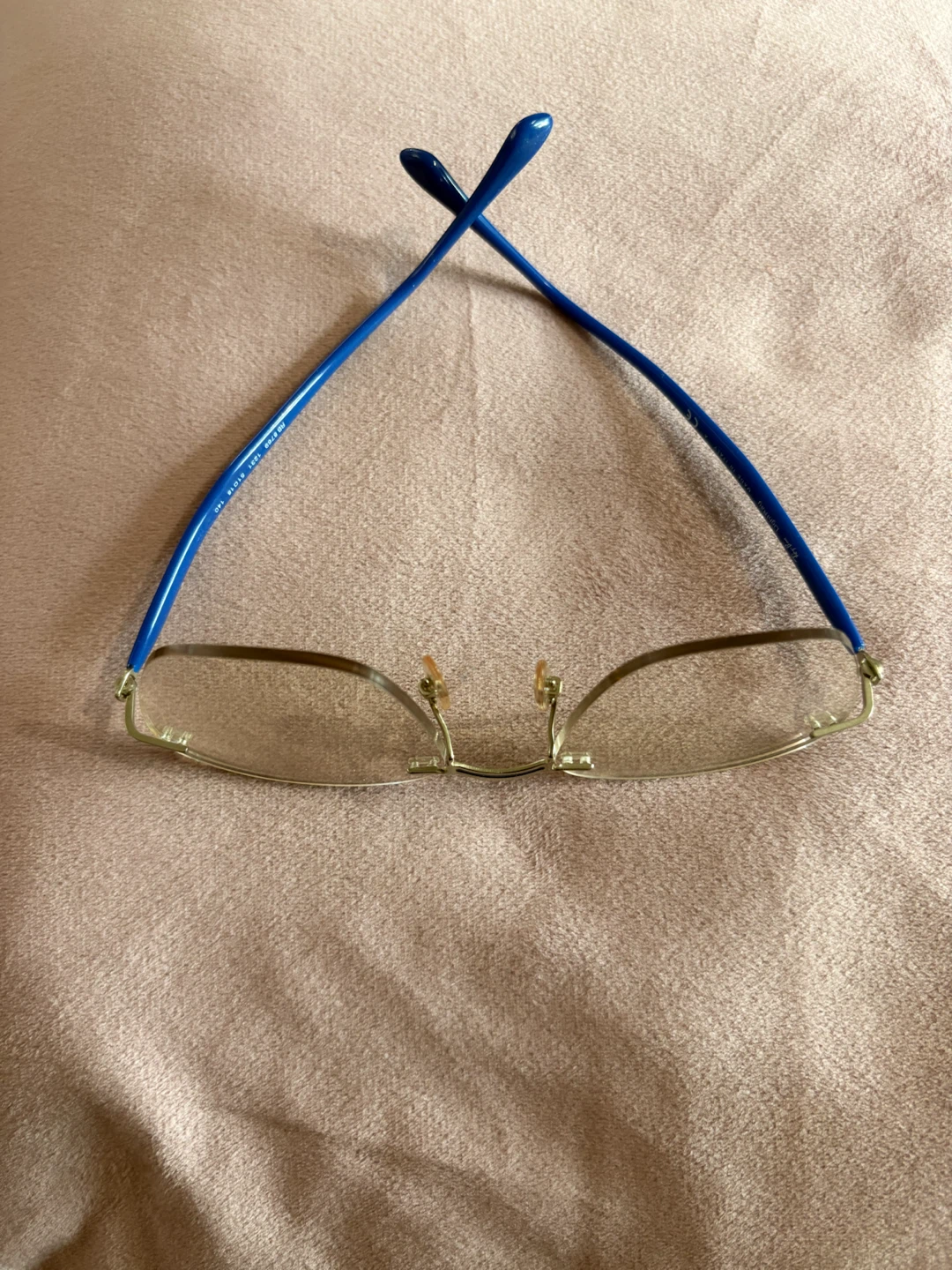 Rimless Blue Eyeglasses