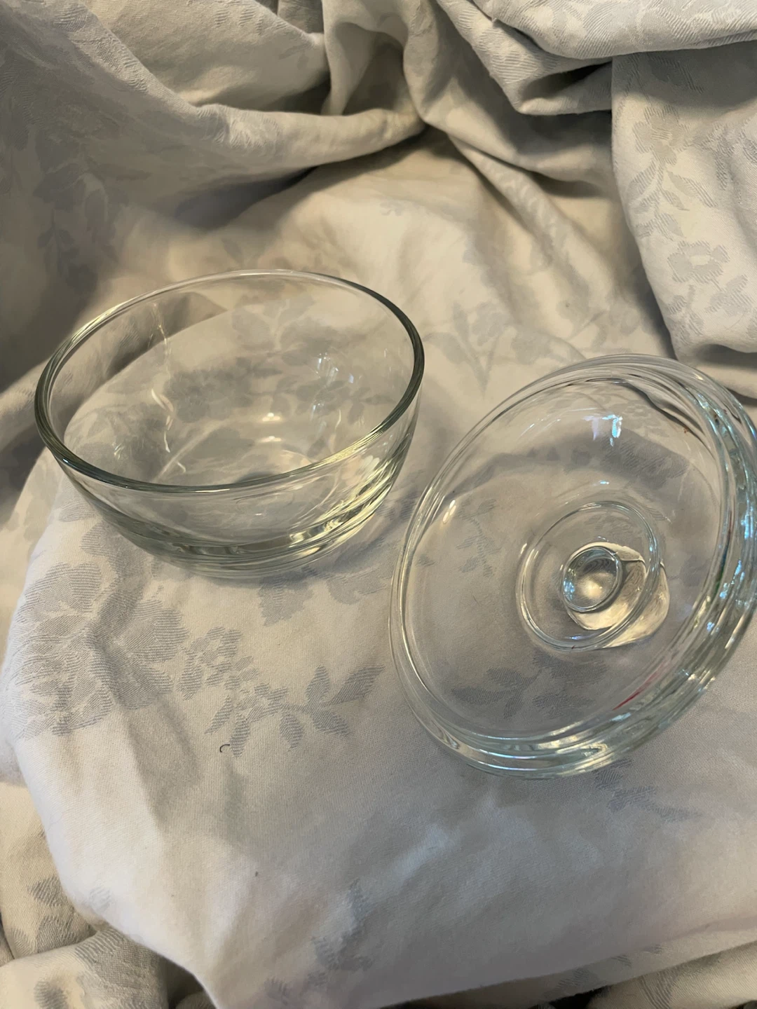 Clear Glass Lidded sugar bowl candy dish - photo 3