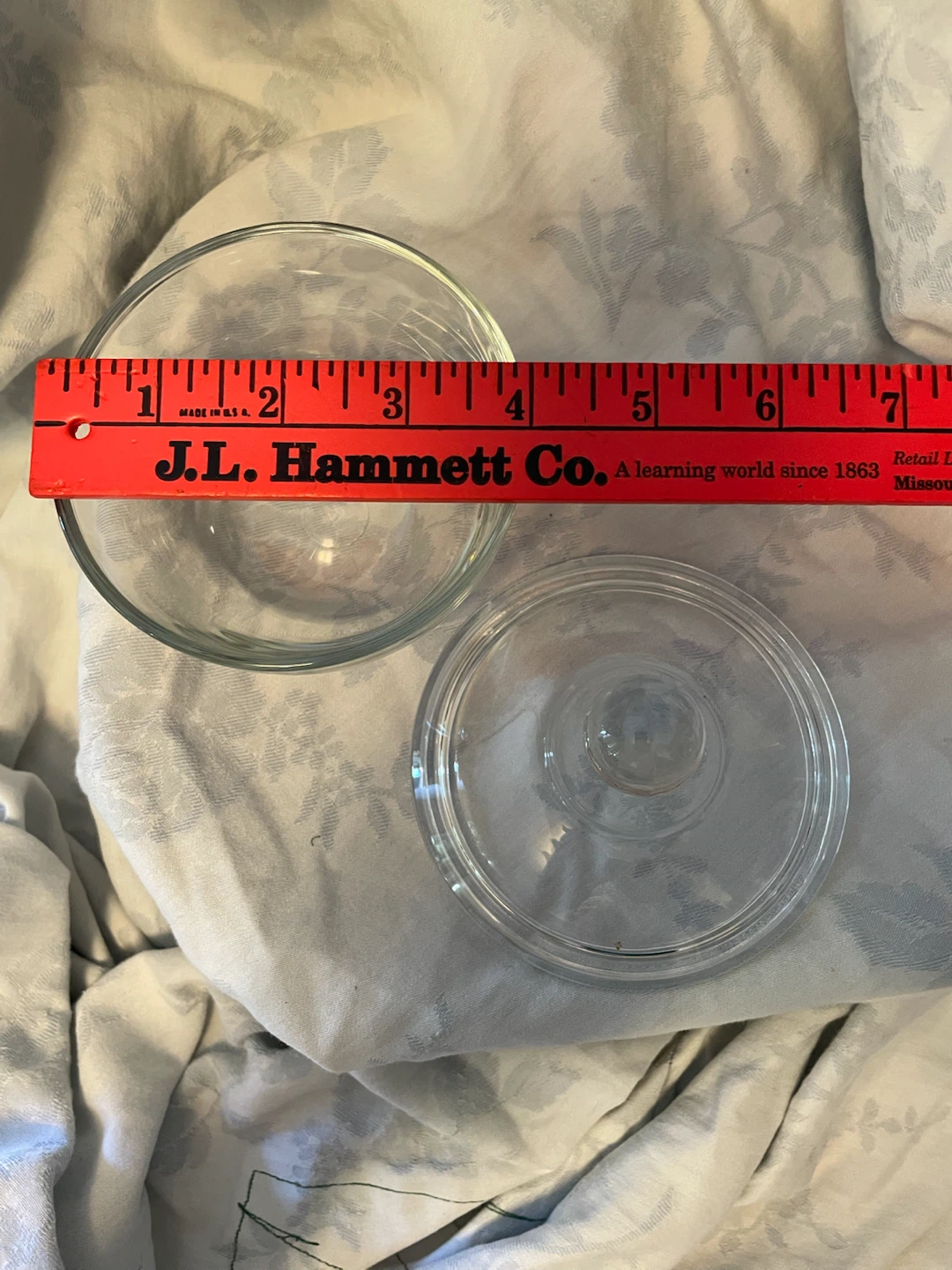 Clear Glass Lidded sugar bowl candy dish - photo 4