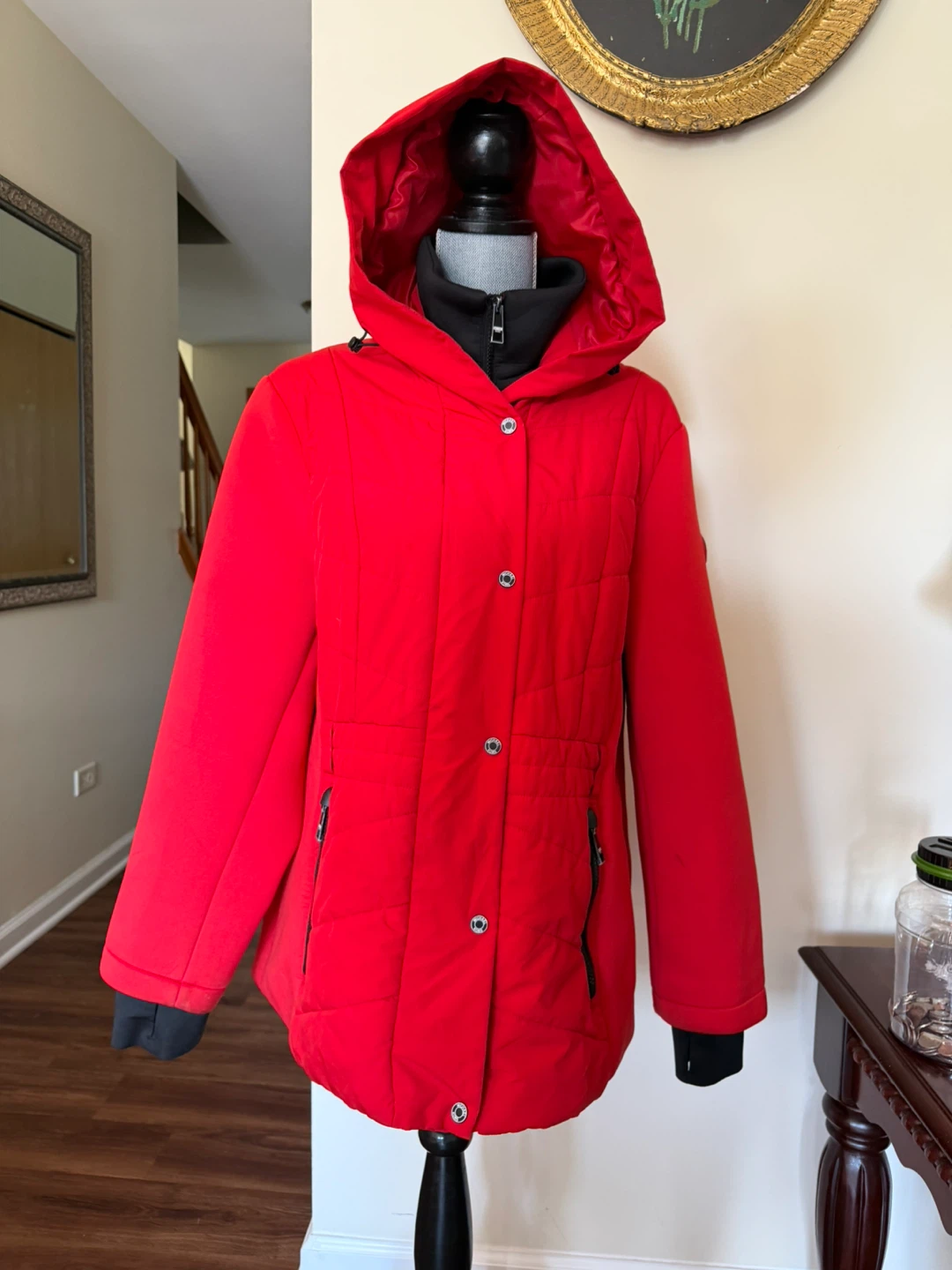 Michael Kors Red Quilted Hooded Jacket - photo 2