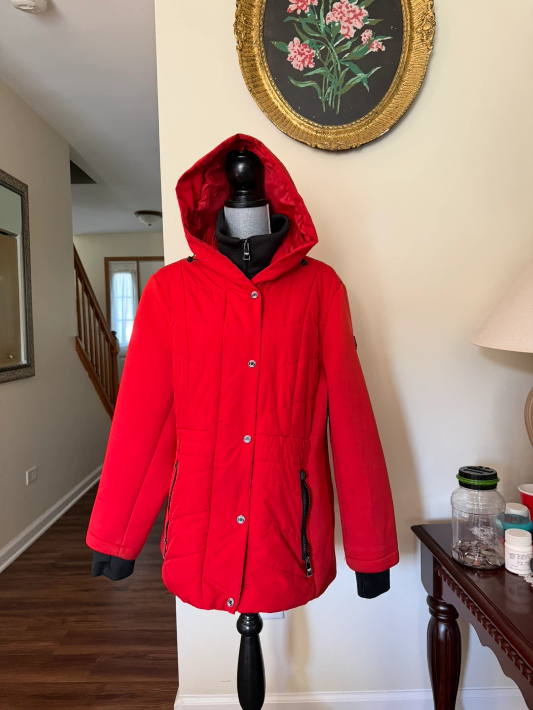 Michael Kors Red Quilted Hooded Jacket - photo 4