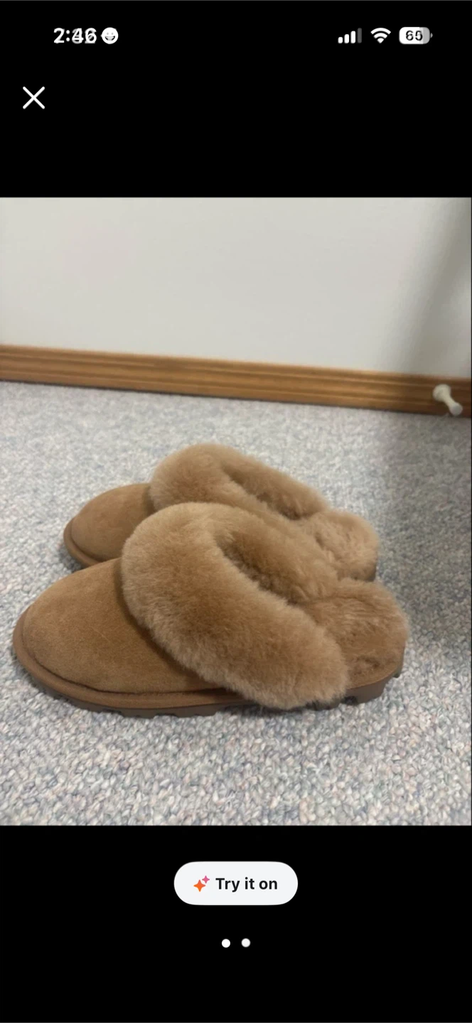 Brown Furry Slippers