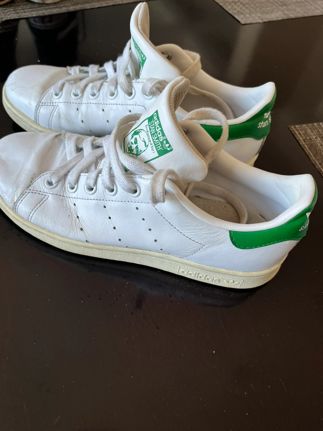 Adidas Stan Smith White and Green Sneakers - photo 3