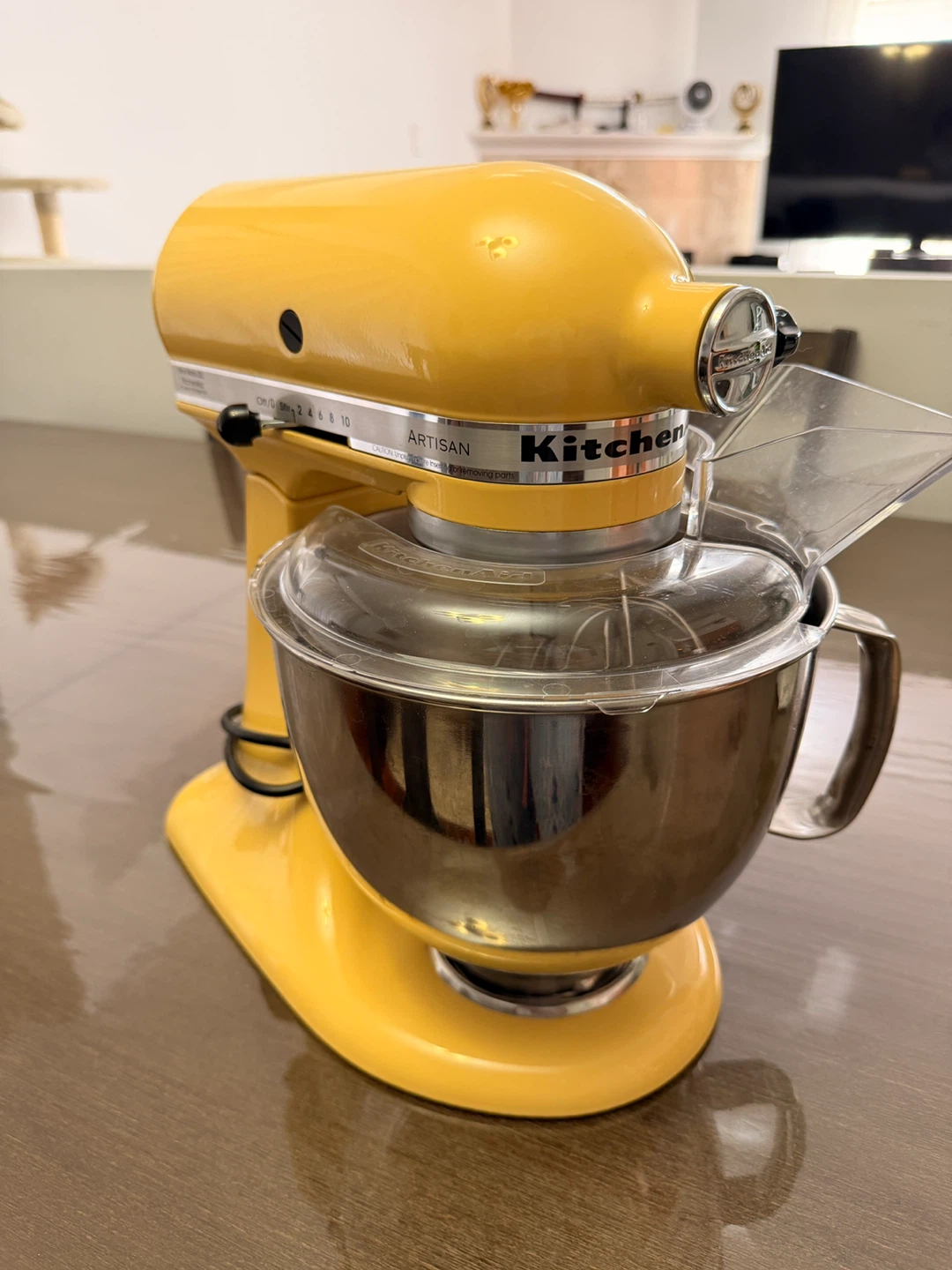 Yellow KitchenAid Stand Mixer with Attachments - photo 2