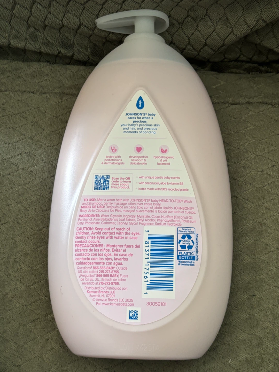 Johnson's Baby Lotion 800ml - photo 2