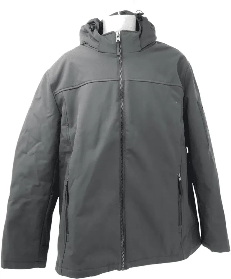Calvin Klein Men's Grey Hooded Winter Jacket