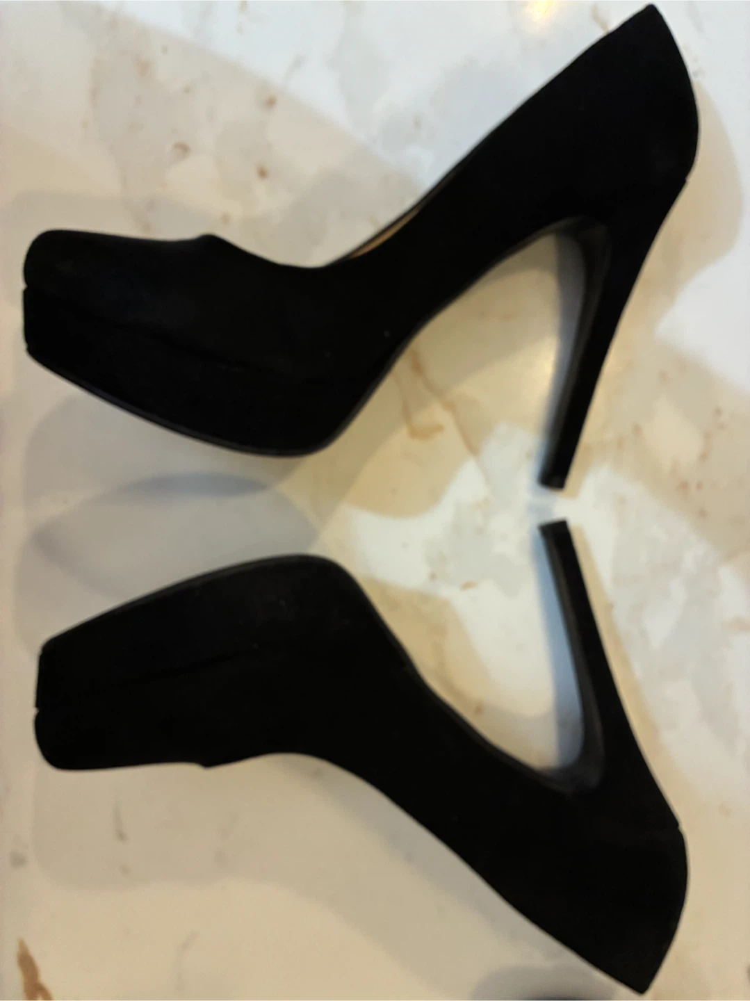 Chinese Laundry Black Suede Platform Pumps Size 9 - photo 2